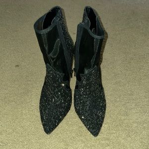 Black sparkly heels Womens size 7